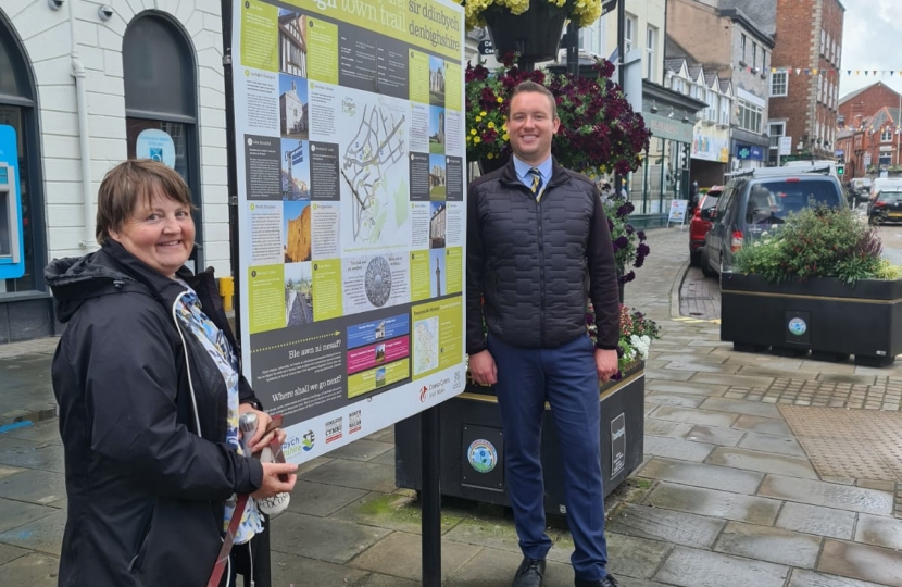 Gareth Davies meets Nia Williams in Denbigh town centre