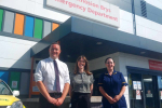 Gareth Davies MS and ED staff at Glan Clwyd Hospital.